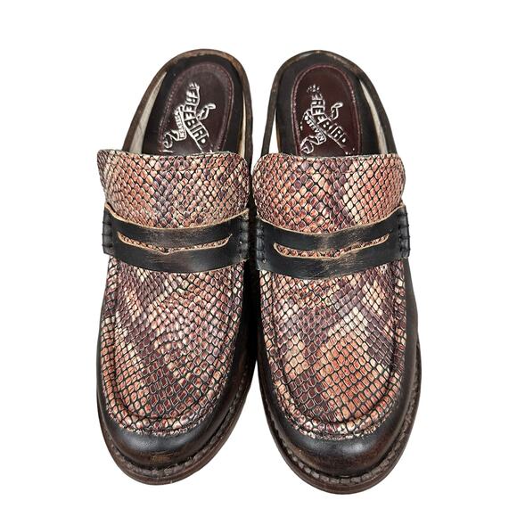 Freebird By Steven Size 8 Womens Brown Multi Collins Mules - Picture 1 of 11